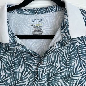 Palm leave collared shirt